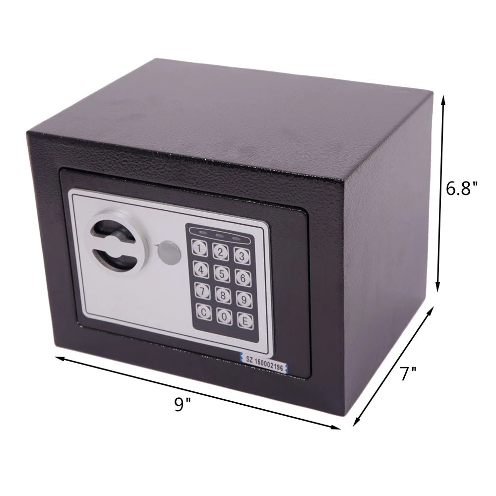 Mini Wall-in Style Electronic Safe Case 17EF Black