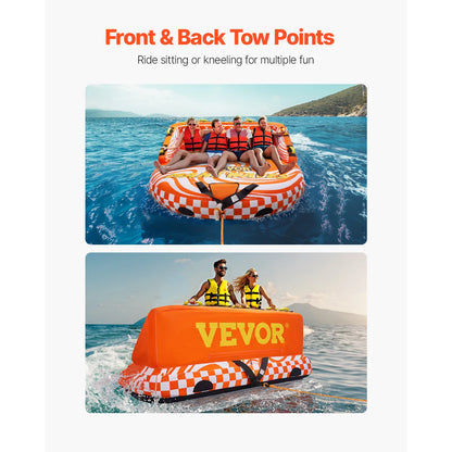 Towable Tube for Boating 1-4 Riders Inflatable Boat Tubes