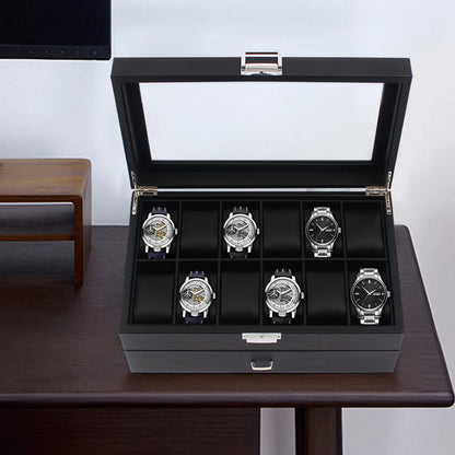 24 Slots Men Watch Storage Box Large Jewelry