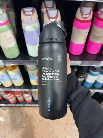 Insulated Stainless Steel Water Bottle with Straw,
