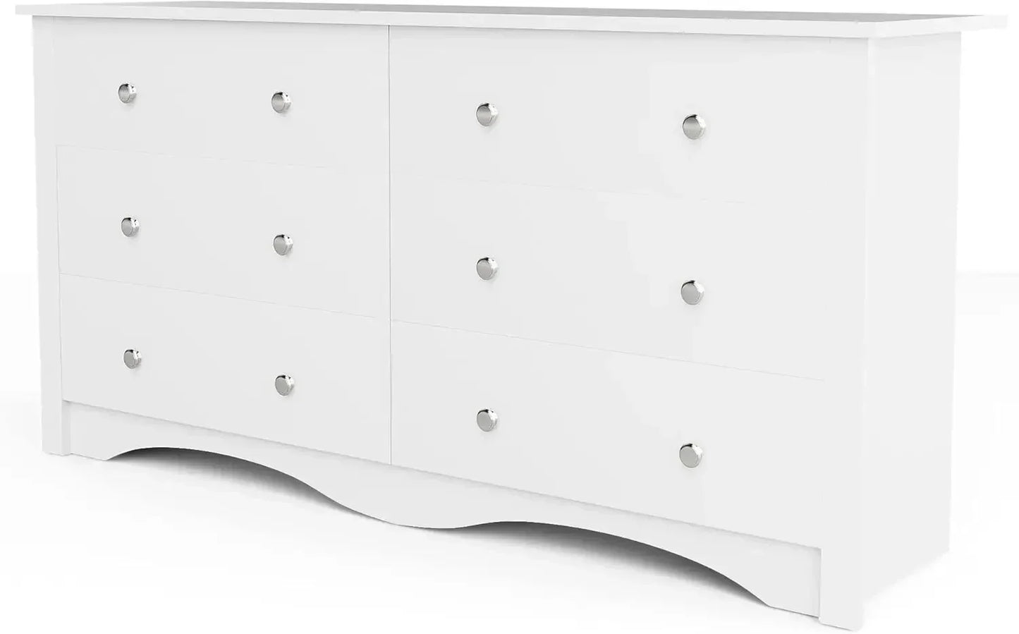 Drawer Double Dresser for Bedroom, Industrial Wood Dresser