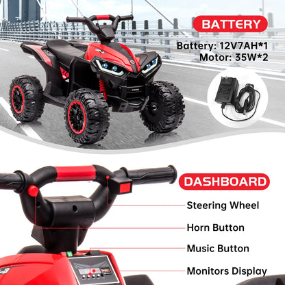 Kids ATV, Electric Battery, Powered Four Wheeler