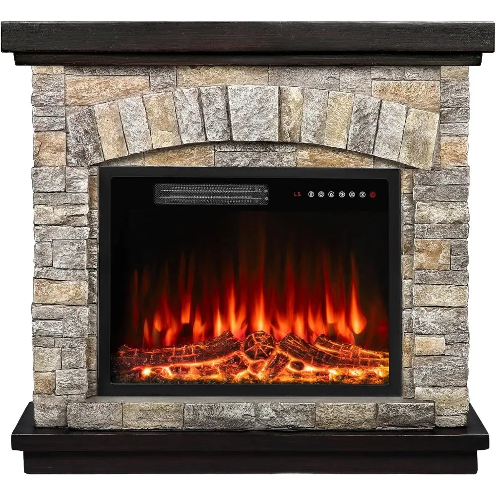 Electric Fireplace,TV Stand Freestanding Heater with Remote Control