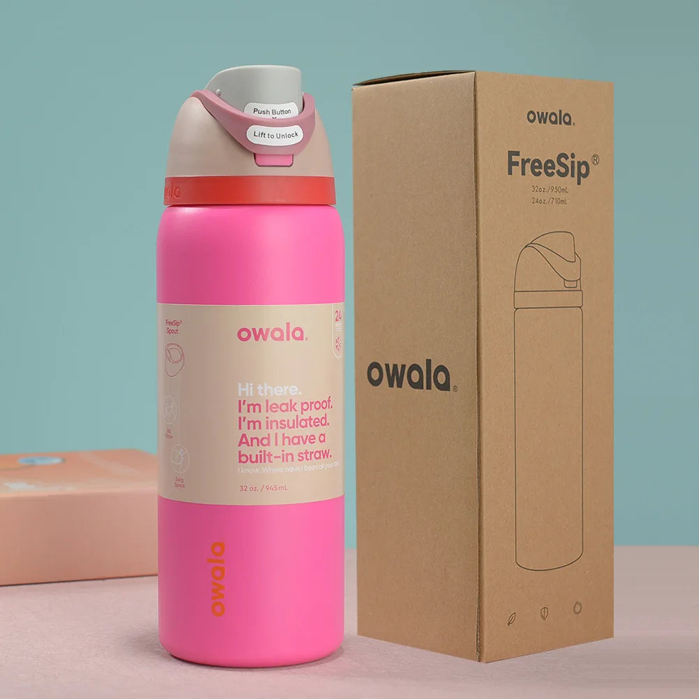 Insulated Stainless Steel Water Bottle with Straw,
