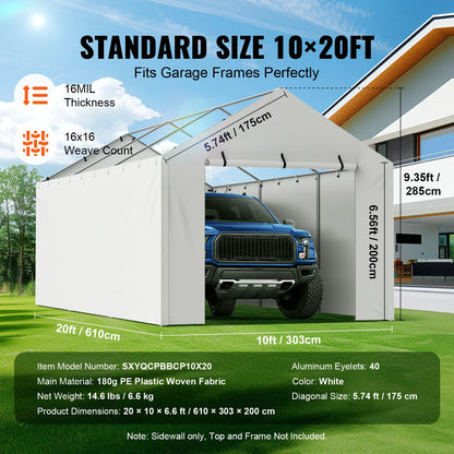 Carport Replacement Canopy Cover Side Garage Tent