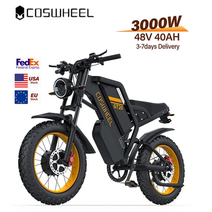 Ebike GT20 Pro Electric Motorcycle Bike Fat Tire