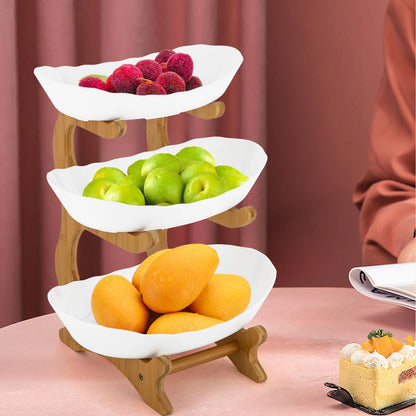 Serving Bowls with Stand, Snack Dessert Cake Tray Plate Rack
