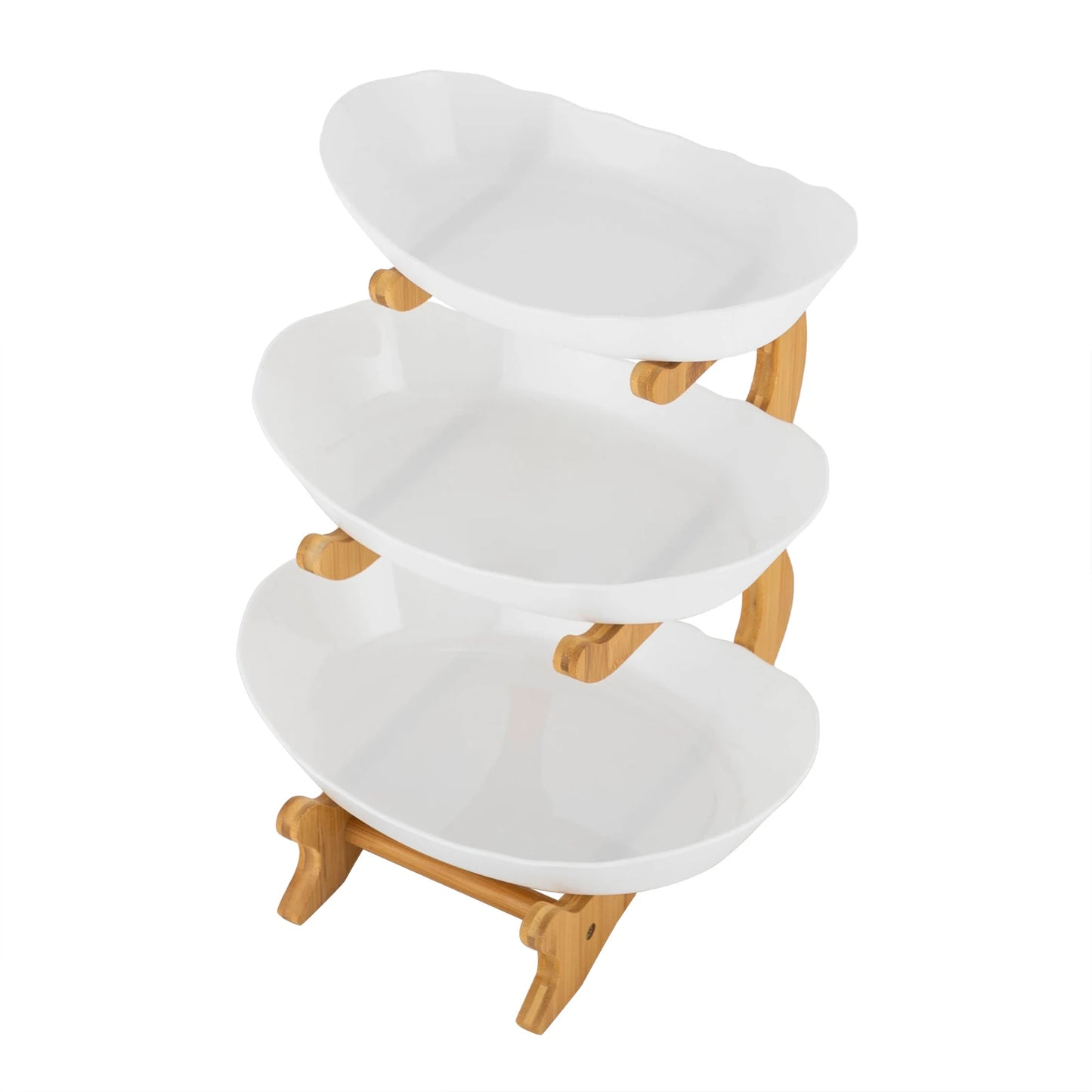 Serving Bowls with Stand, Snack Dessert Cake Tray Plate Rack