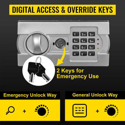 33" Double Door Electronic Safe Deposit Box & Storage Space